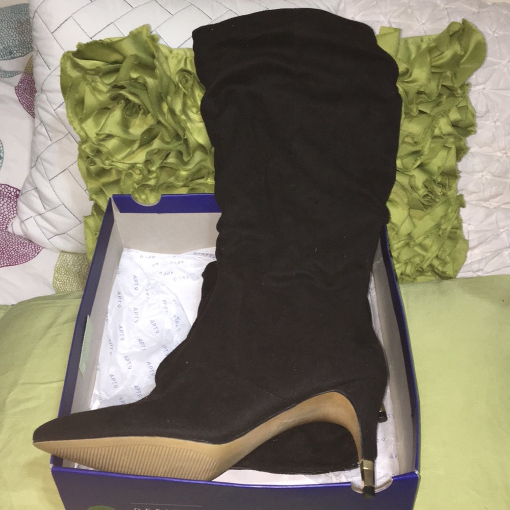 Apt. 9 Black Suede Boots size 9.5